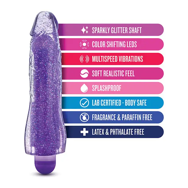 Blush Glow Dicks Glitter Vibrator Molly - Purple - Vibrators