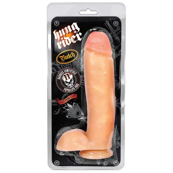 Blush Hung Rider Butch 11’’ Dildo w/Suction Cup - Flesh - Dongs & Dildos