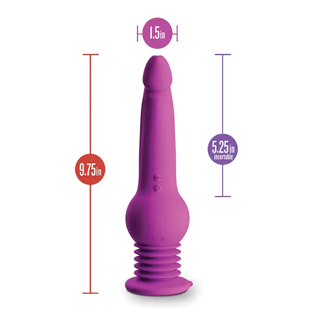 Blush Impressions New York Gyro Quake Dildo - Purple - Vibrators