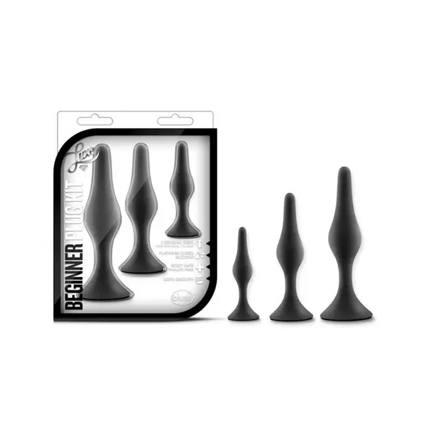Blush Luxe Beginner Plug Kit - Black - Anal Products