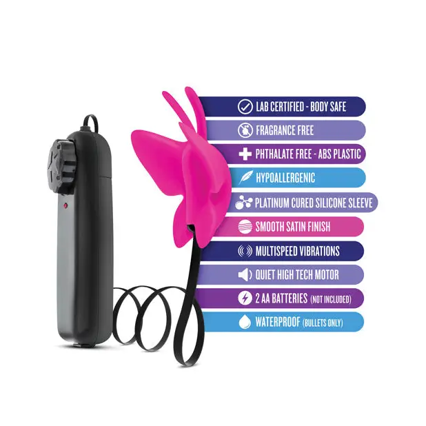 Blush Luxe Butterfly Teaser - Fuchsia - Stimulators