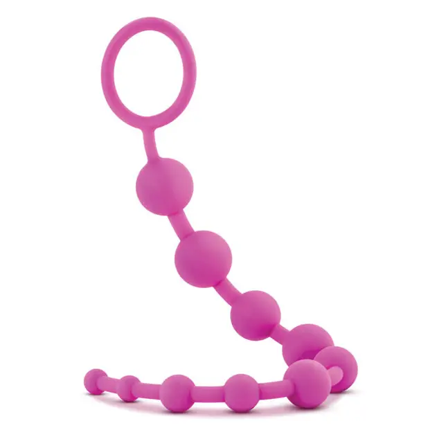 Blush Luxe Silicone Beads 10 - Pink - Anal Products
