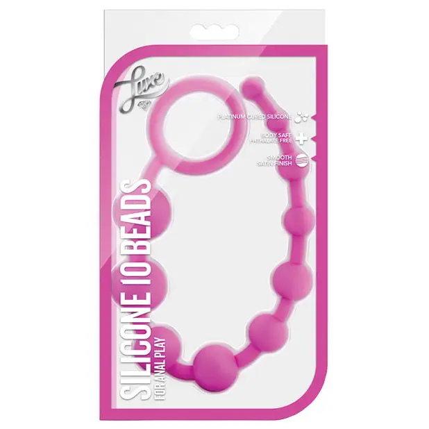 Blush Luxe Silicone Beads 10 - Pink - Anal Products