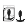 Blush Luxe Wearable Vibra Slim Plug Medium - Black - Anal Products