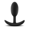 Blush Luxe Wearable Vibra Slim Plug Medium - Black - Anal Products