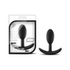 Blush Luxe Wearable Vibra Slim Plug Small - Black - Anal Products