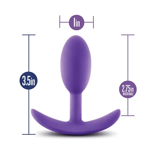 Blush Luxe Wearable Vibra Slim Plug Small - Purple - Anal Products