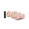 Blush M for Men Self Lubricating Vibrating Stroker Sleeve Kit - Vanilla Pack of 3 - Dolls & Masturbators