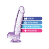 Blush Naturally Yours 6’’ Crystalline Dildo - Amethyst - Dongs & Dildos