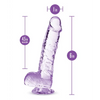 Blush Naturally Yours 6’’ Crystalline Dildo - Amethyst - Dongs & Dildos
