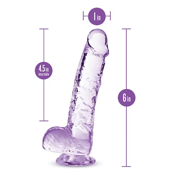 Blush Naturally Yours 6’’ Crystalline Dildo - Amethyst - Dongs & Dildos