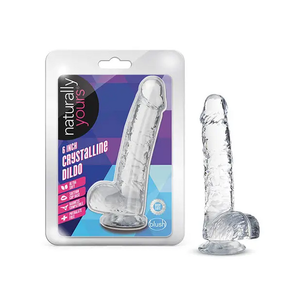 Blush Naturally Yours 6’’ Crystalline Dildo - Diamond - Dongs & Dildos