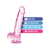 Blush Naturally Yours 6’’ Crystalline Dildo - Rose - Dongs & Dildos