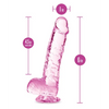 Blush Naturally Yours 6’’ Crystalline Dildo - Rose - Dongs & Dildos