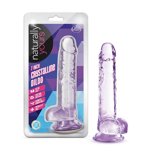 Blush Naturally Yours 7’’ Crystalline Dildo - Amethyst - Dongs & Dildos