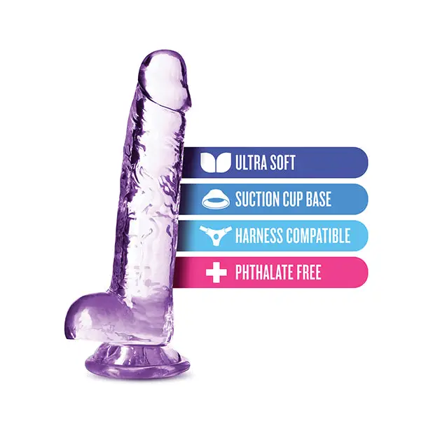 Blush Naturally Yours 7’’ Crystalline Dildo - Amethyst - Dongs & Dildos