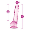 Blush Naturally Yours 8’’ Crystalline Dildo - Rose - Dongs & Dildos