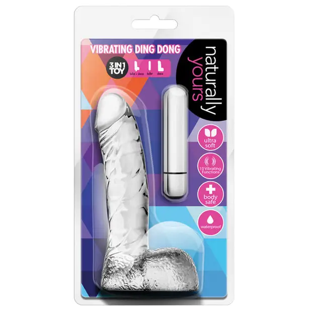Blush Naturally Yours Vibrating Ding Dong - Clear - Vibrators