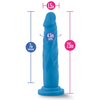 Blush Neo Dual Density 7.5’’ Cock - Neon Blue - Dongs & Dildos