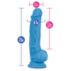 Blush Neo Dual Density 7.5’’ Cock w/Balls - Neon Blue - Dongs & Dildos