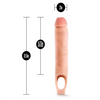 Blush Performance Plus 11.5’’ Silicone Cock Sheath Penis Extender - Flesh - Penis Enhancement