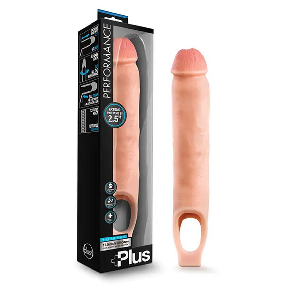 Blush Performance Plus 11.5’’ Silicone Cock Sheath Penis Extender - Flesh - Penis Enhancement