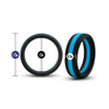 Blush Performance Silicone Go Pro Cock Ring - Black/Blue - Penis Enhancement
