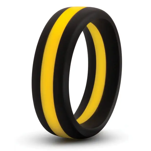 Blush Performance Silicone Go Pro Cock Ring - Black/Gold - Penis Enhancement
