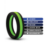 Blush Performance Silicone Go Pro Cock Ring - Black/Green - Penis Enhancement