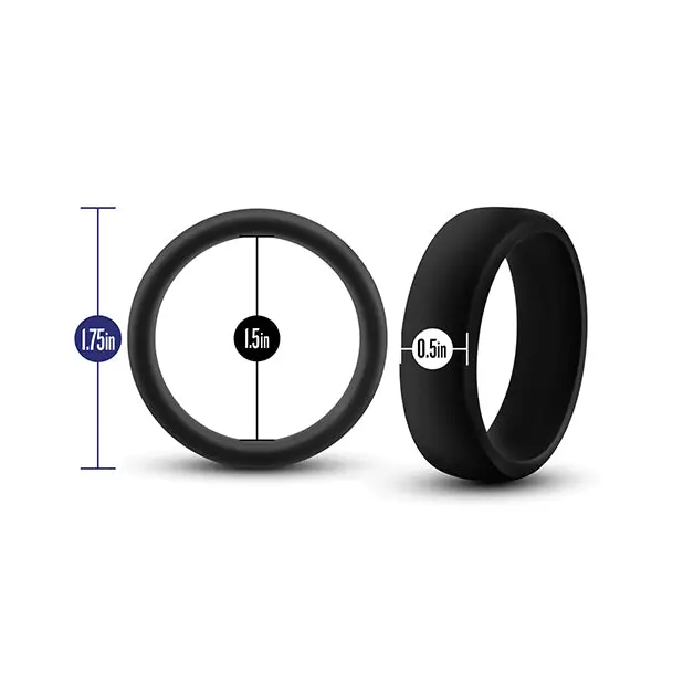Blush Performance Silicone Go Pro Cock Ring - Black - Penis Enhancement