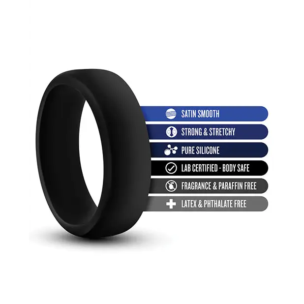 Blush Performance Silicone Go Pro Cock Ring - Black - Penis Enhancement