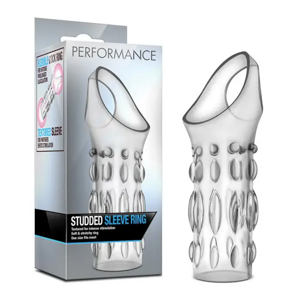 Blush Performance Studded Sleeve Ring - Clear - Penis Enhancement