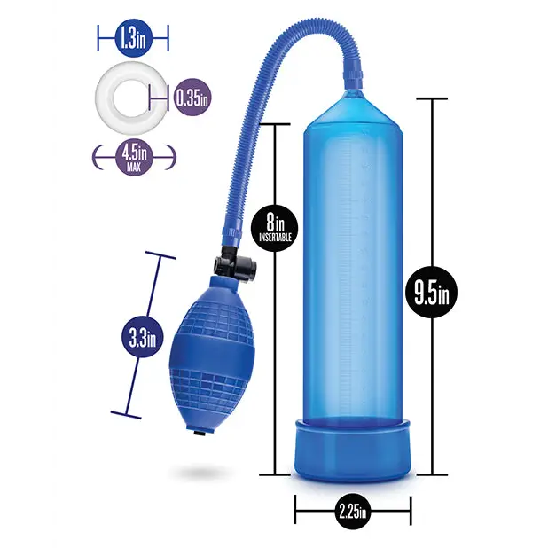 Blush Performance VX101 Male Enhancement Pump - Blue - Penis Enhancement