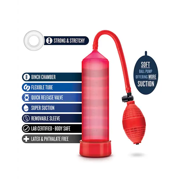 Blush Performance VX101 Male Enhancement Pump - Red - Penis Enhancement