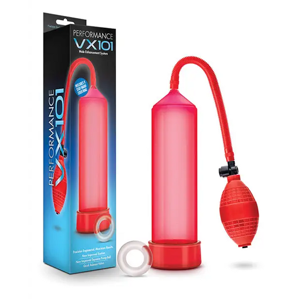 Blush Performance VX101 Male Enhancement Pump - Red - Penis Enhancement