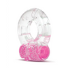 Blush Play with Me Arouser Vibrating C-Ring - Pink - Penis Enhancement