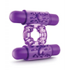 Blush Play With Me Double Play Dual Vibrating Cockring - Purple - Stimulators