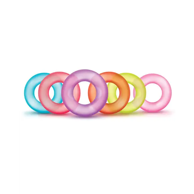 Blush Play With Me King of the Ring - Asst. Colors Set of 6 - Penis Enhancement