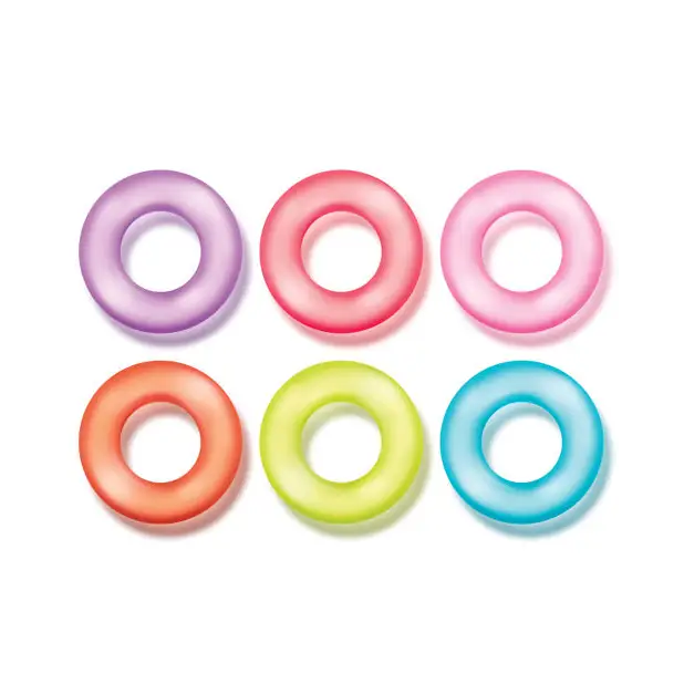 Blush Play With Me King of the Ring - Asst. Colors Set of 6 - Penis Enhancement
