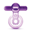 Blush Play with Me Lick it Vibrating Double Strap Cockring - Purple - Stimulators