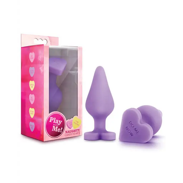 Blush Play With Me Naughty Candy Heart Do Me Now Plug - Purple - Anal Products
