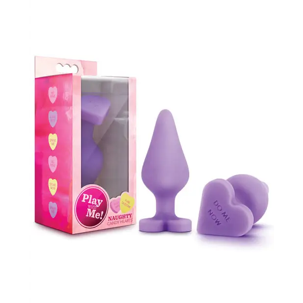 Blush Play With Me Naughty Candy Heart Do Me Now Plug - Purple - Anal Products