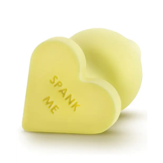 Blush Play With Me Naughty Candy Heart Spank Me Plug - Yellow - Anal Products