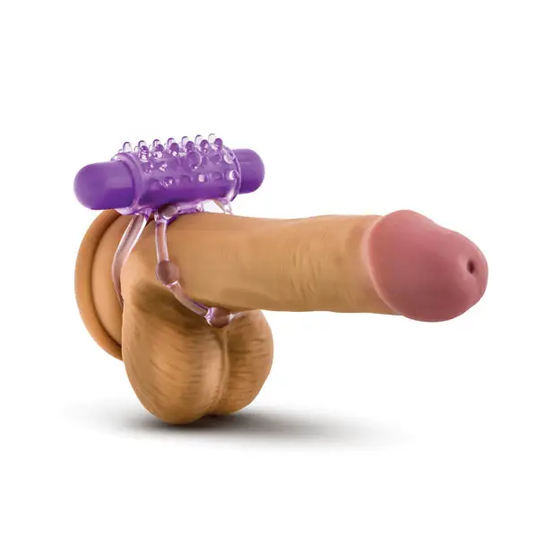 Blush Play With Me the Player Vibrating Double Strap Cockring - Purple - Stimulators
