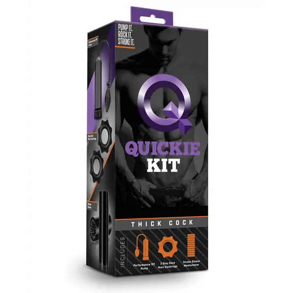 Blush Quickie Kit - Thick Cock Black - Stimulators