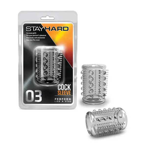 Blush Stay Hard Cock Sleeve 03 - Clear - Penis Enhancement
