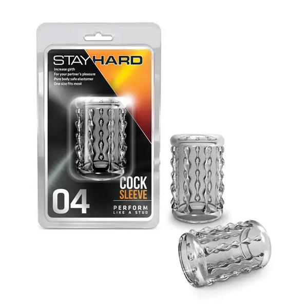 Blush Stay Hard Cock Sleeve 04 - Clear - Penis Enhancement