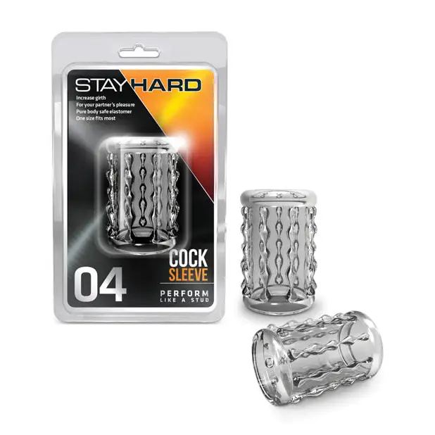 Blush Stay Hard Cock Sleeve 04 - Clear - Penis Enhancement