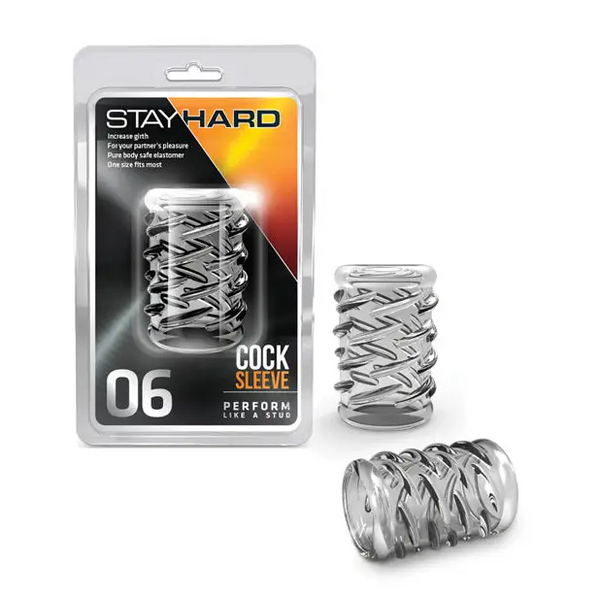 Blush Stay Hard Cock Sleeve 06 - Clear - Penis Enhancement