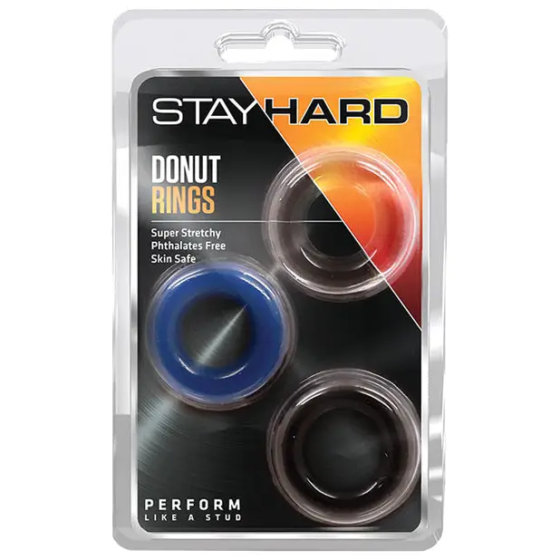 Blush Stay Hard Donut Rings 3 Pack - Penis Enhancement